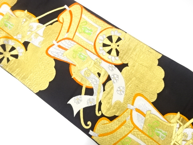 JAPANESE KIMONO / ANTIQUE FUKURO OBI / SILK / GENJIGURUMA